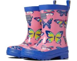Hatley Kids Vibrant Butterflies Shiny Rain Boots (Toddler/Little Kid/Big Kid)